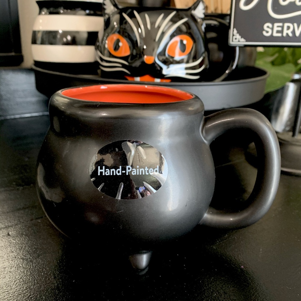 Halloween witch’s Cauldron Mug with 🕷🧙🏻‍♀️